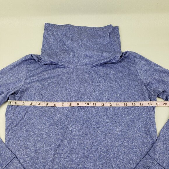 Albion Cowl Neck Pullover Sweatshirt Womens Large Blue Long Sleeve Active Top - Picture 12 of 12